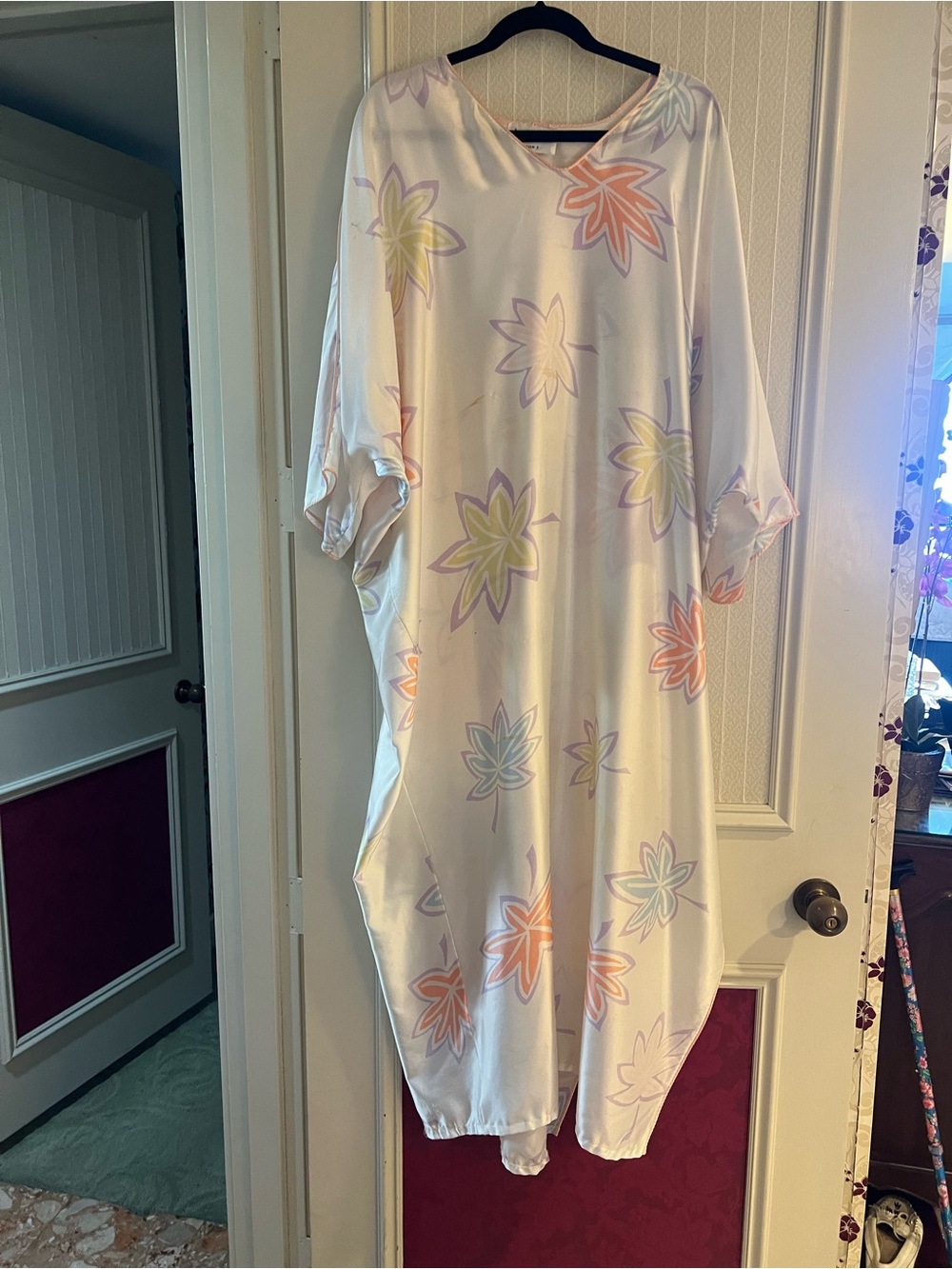 Mary McFadden Cream Midi Dress with Pastel Floral Print